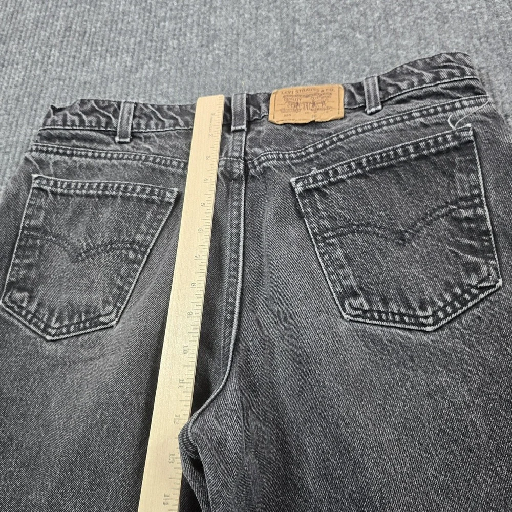 Vintage 90s Levis 550 Jeans Mens 36x29 Husky Gray Tapered Relaxed Distressed USA